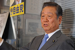 小沢一郎　自由党代表