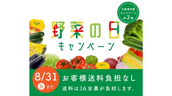 ＪＡタウン「生産者応援キャンペーン」実施中　第3弾は「野菜ボックス」
