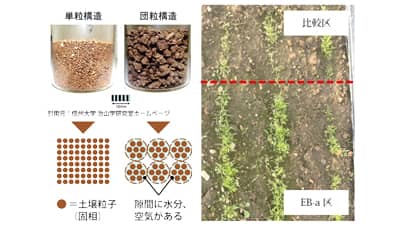 夏の干ばつ対策に　土壌保水率アップ「EB-a」を販売開始　井澤商店