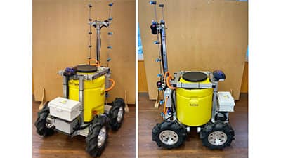 車両型の無人農薬噴霧ロボットを共同開発　イーエムアイ・ラボと麻場