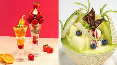 「あまおう」「紅まどんな」が主役　果物専門店ならではのパフェ発売　青木商店