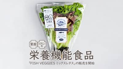 アクアポニックスによる栄養機能食品「FISH VEGGIES ミックスレタス」発売