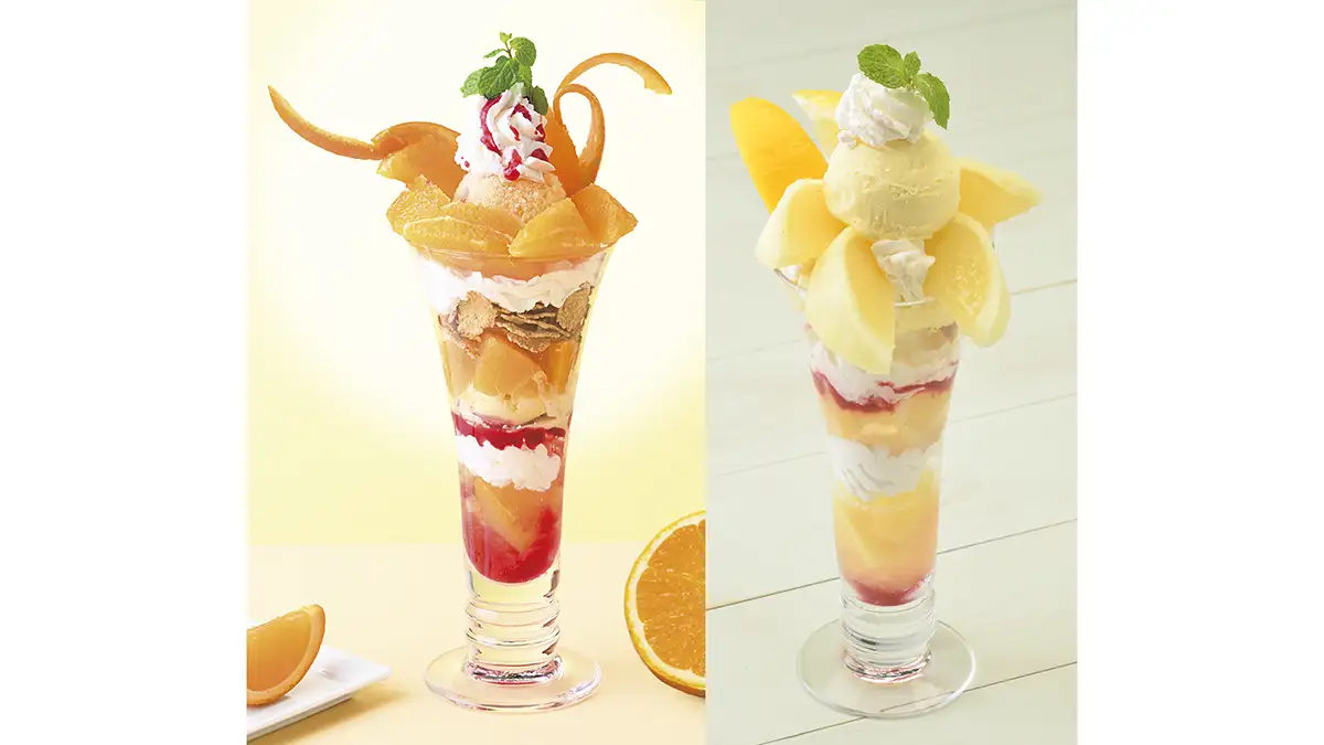 旬の柑橘　愛媛県産「清見オレンジ」と宮崎県産「日向夏」のパフェ登場　銀座コージーコーナー