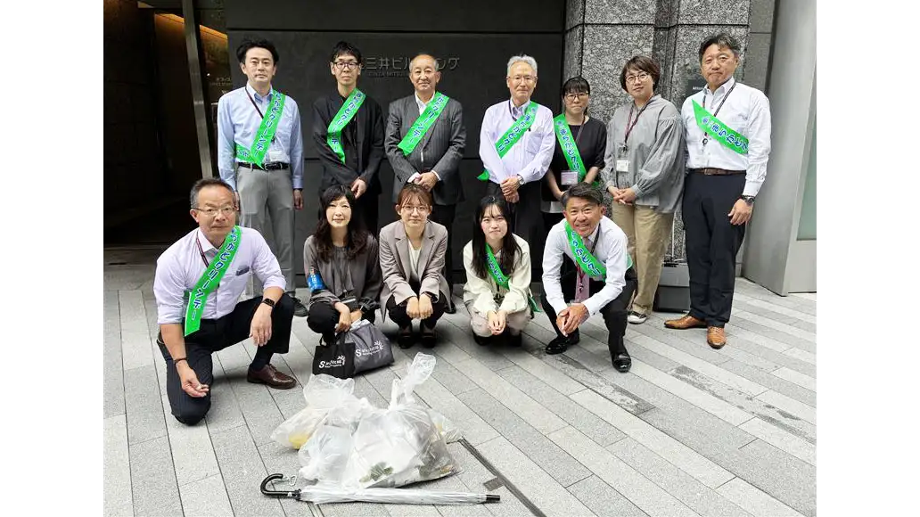 9月の日本橋移転を控え、銀座本社周辺を清掃活動　ＪＡ三井リース