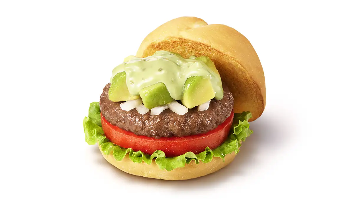 主要原材料に動物性食材不使用「米粉入りバンズのアボカドバジルバーガー」モスバーガー