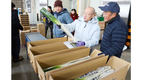 軟白ねぎ目揃い会開く　ＪＡ鶴岡