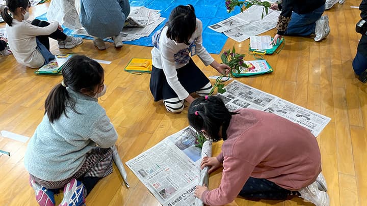 県内産花きで花育事業を展開　ＪＡ全農長野
