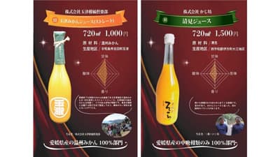 愛媛県産かんきつ果汁100％ジュースの頂点　2022年度「受賞作品」発表
