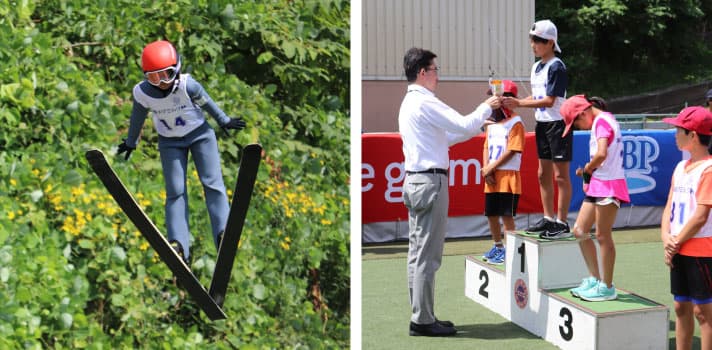 未来のオリンピック選手を応援「雪印メグミルク杯ジュニアサマージャンプ大会」開催