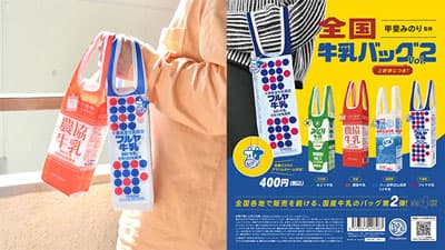 1リットルの牛乳パックがぴったり入るエコバッグ「全国牛乳バッグ Vol.2」発売