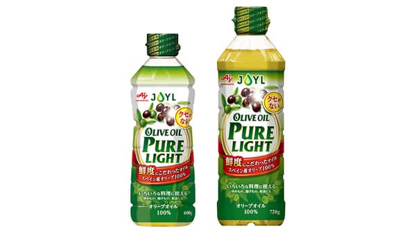 鮮度にこだわり　JOYL「AJINOMOTOブランド オリーブオイル PURE LIGHT」新発売