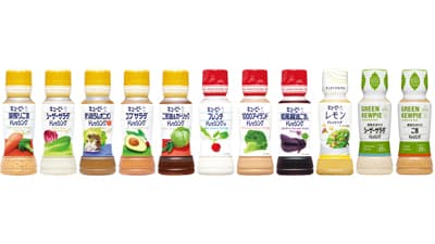 再生PETボトルの対象拡大　市販用ドレッシング類180mlサイズ全25品に採用　キユーピー