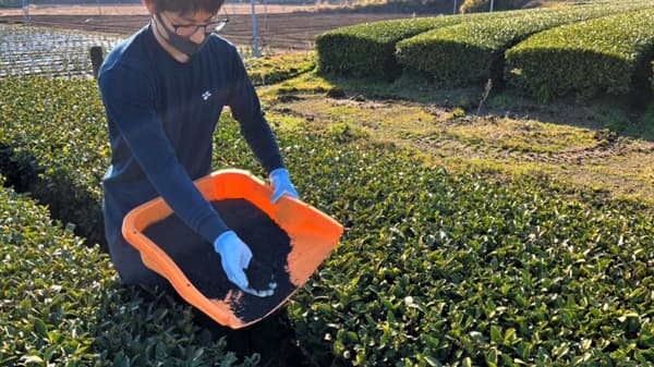 「バイオ炭」茶園散布による温暖化対策効果の試験を開始　伊藤園など
