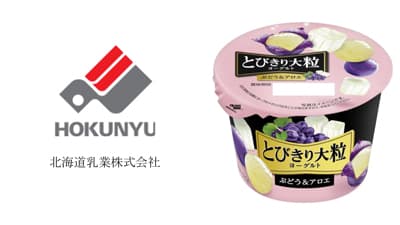 季節限定「とびきり大粒ヨーグルトぶどうアロエ」新発売　北海道乳業