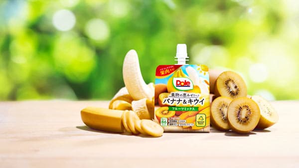 「果物の恵みゼリー　バナナ&キウイ フルーツミックス」新発売　ドール
