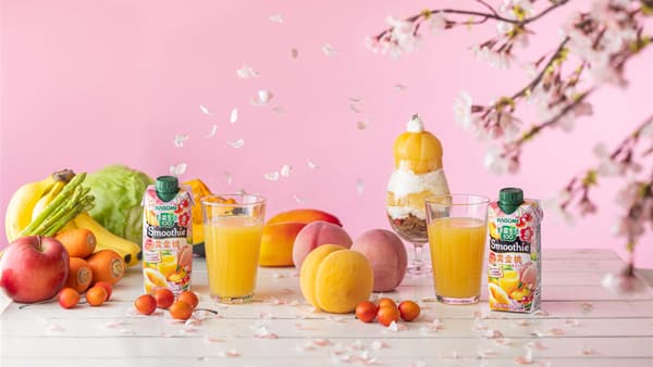 季節限定「野菜生活100 Smoothie黄金桃＆さくらんぼMix」発売　カゴメ