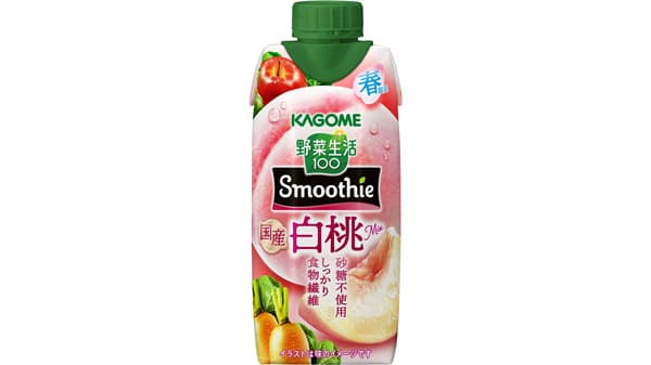 春限定「野菜生活100 Smoothie国産白桃mix」新発売　カゴメ