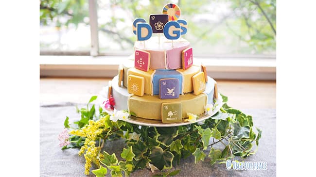 リアル「SDGsウェディングケーキ」で日本の現状を表現　SDGsジャパン