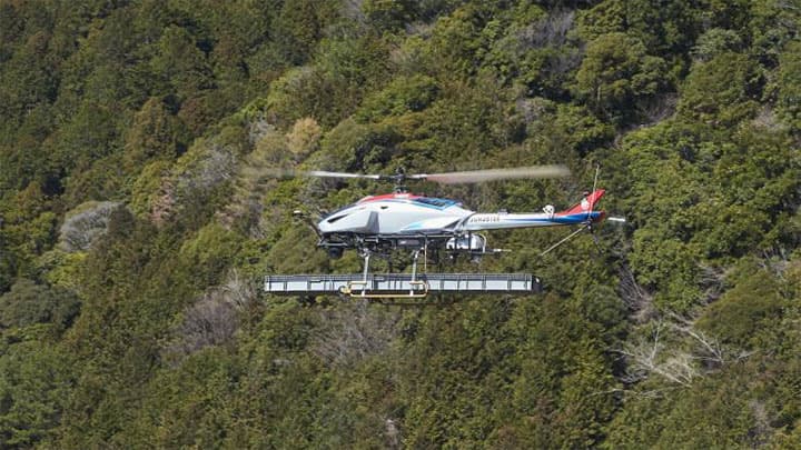 林業現場の負担軽減へ「空のソリューション」実証実験実施　ヤマハ発動機