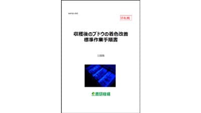 ブドウ収穫後の着色改善方法　標準作業手順書を公開　農研機構