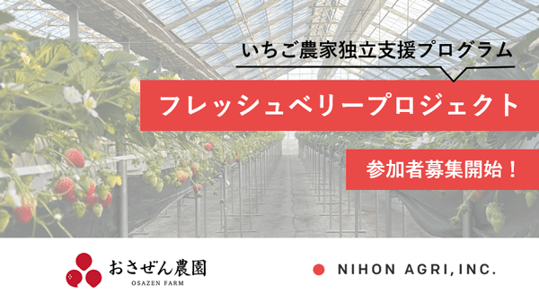 いちご農家の独立をバックアップ　新規就農者向け支援共同プロジェクト開始　日本農業