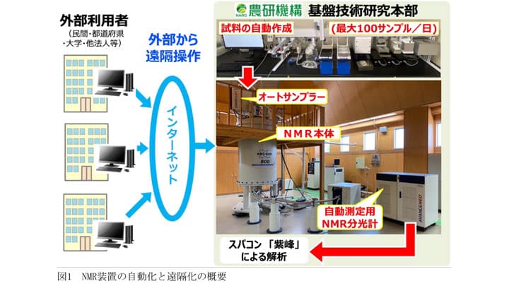 遠隔分析と「紫峰」連動　高性能NMRリモート供用システムの運用開始　農研機構