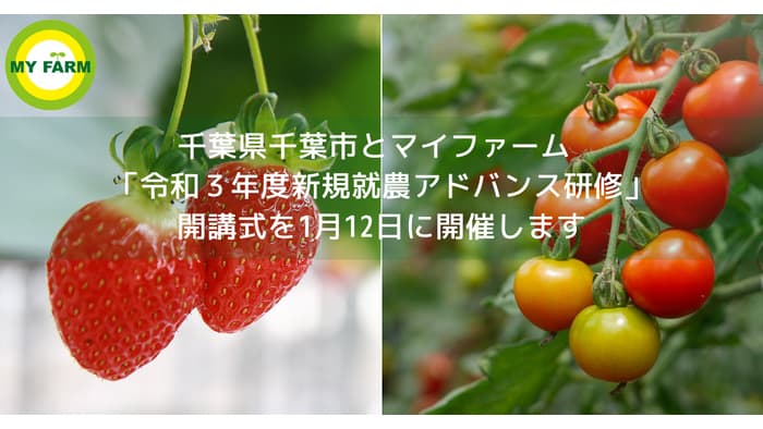 千葉市と「令和3年度新規就農アドバンス研修」実施　マイファーム