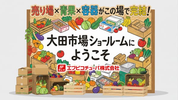 全国青果流通の中心地・大田市場に常設ショールームを新設　エフピコチューパ