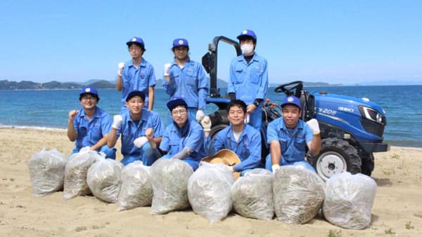 愛媛県「愛ビーチ制度」で堀江海岸の清掃活動　井関農機