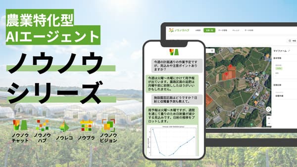農業特化型AIエージェントサービス群「ノウノウシリーズ」提供開始　きゅうりトマトなすび