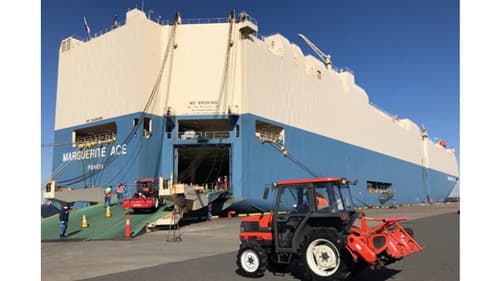 中古農機の輸出事業で検討開始　唐沢農機サービス×商船三井