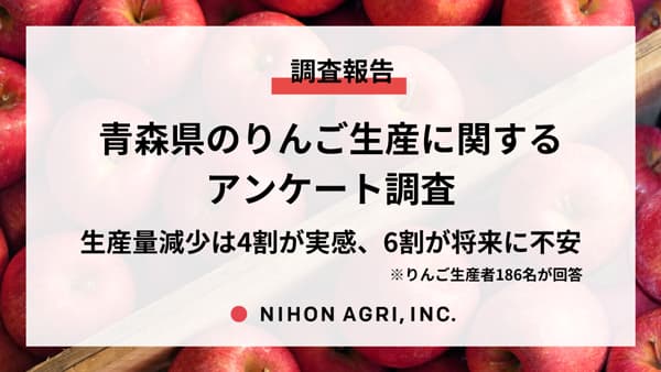 青森県のりんご生産者にアンケート調査　生産量減少は4割が実感、6割が将来に不安　日本農業