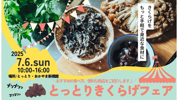 鳥取県産きくらげの魅力発信「とっとりきくらげフェア」開催　日本きのこセンター