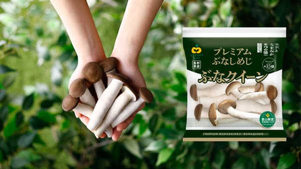 プレミアムぶなしめじ「ぶなクイーン」パッケージをリニューアル　ミスズライフ