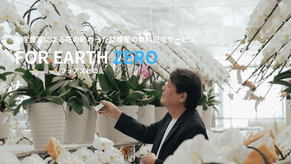 花の終わった胡蝶蘭の無料回収サービス「フォアスゼロ」開始　ヒカル・オーキッド