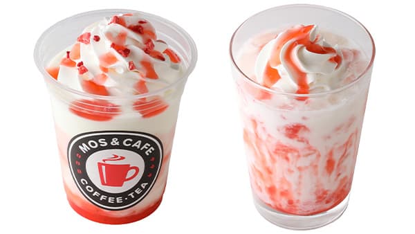 モスバーガー＆カフェ限定　栃木県産「とちあいか」いちごソースに使用　春の定番ドリンク発売