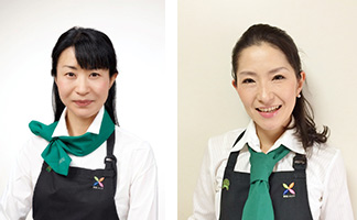 野菜ソムリエの加治屋美保さん（左）と増田智子さん