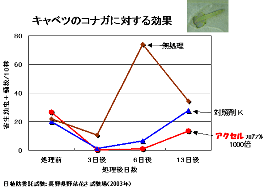 コナガへの効果