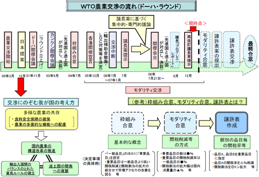 ＷＴＯ農業交渉の流れ