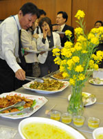 菜の花を使った料理がずらり