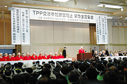 11月15日の「ＴＰＰ交渉参加断固阻止緊急全国集会」