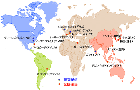 世界に展開する研究施設