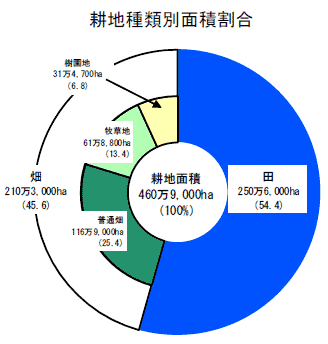 耕地種類別面積割合