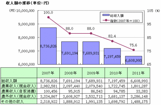 収入額の推移