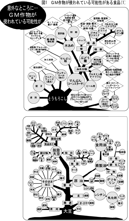 ＧＭ作物が使われている可能性がある食品
