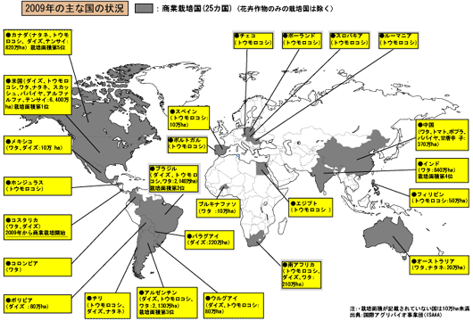 09年の主な国の状況