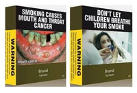 米国のタバコ会社フィリップ・モリスが強力な禁煙法を制定したオーストラリア政府を相手に数十億ドルの投資家?国家訴訟（ＩＳＤ）を提起。写真はタバコの箱