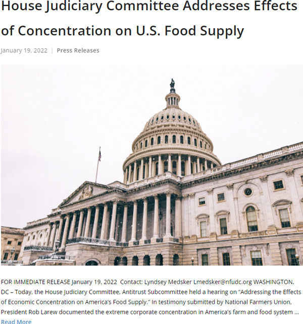 NFUは農業・食品産業の寡占化への対応策に力を入れる
