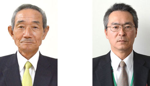 渡辺吉隆　経営管理委員会会長（左）、小林眞　代表理事理事長