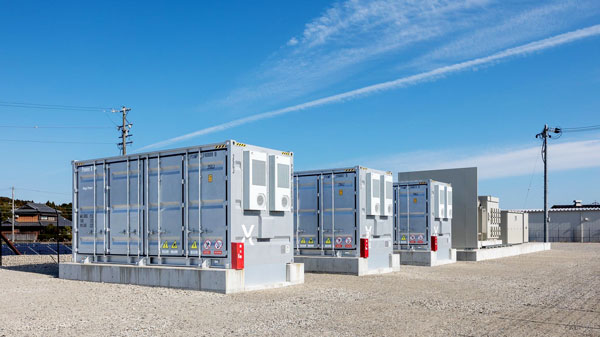 中部エリアで開発中の系統用蓄電所の外観
